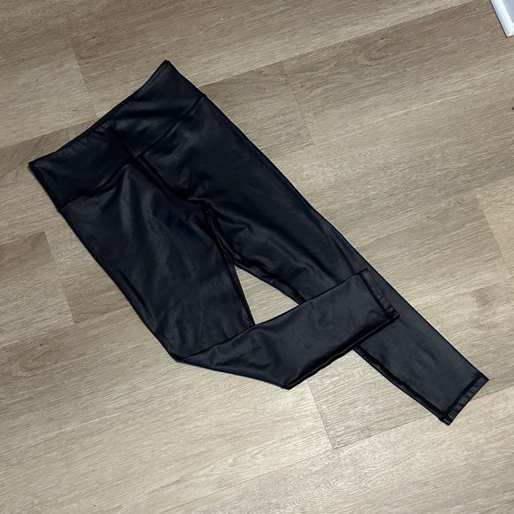 ZYIA Pants - ZYIA Metallic Black Leggings